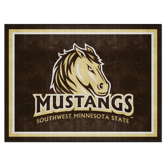 Southwest Minnesota State Mustangs 8ft. x 10 ft. Plush Area Rug