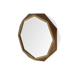 32" Octagon Wooden Frame Wall Mirror - Homeroots