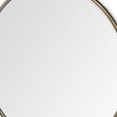 47" Round Gold Metal Frame Wall Mirror