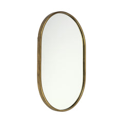 Gold Oval Accent Metal Mirror