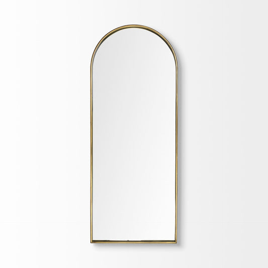 70" Gold Arch Metal Framed Accent Mirror