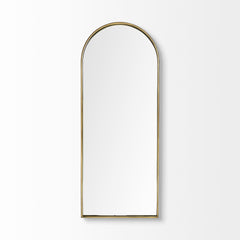 70" Gold Arch Metal Framed Accent Mirror