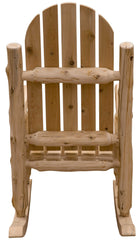 27" Natural Wood Solid Wood Indoor Outdoor Rocking Chair - Homeroots