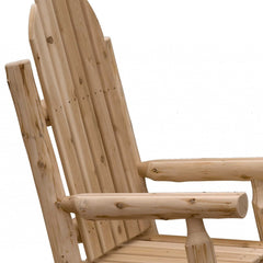 27" Natural Wood Solid Wood Indoor Outdoor Rocking Chair