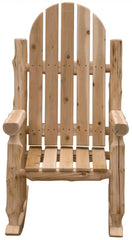 27" Natural Wood Solid Wood Indoor Outdoor Rocking Chair