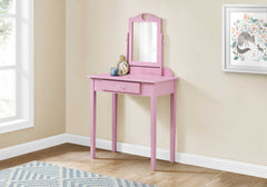 Pink Vanity Mirror And Storage Drawer - Homeroots