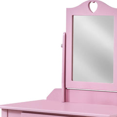 Pink Vanity Mirror And Storage Drawer - Homeroots