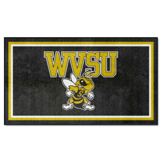 West Virginia State Yellow Jackets 3ft. x 5ft. Plush Area Rug