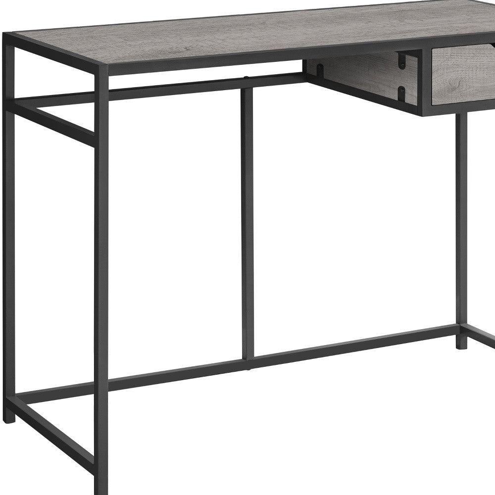 42" Gray and Dark Gray Computer Desk