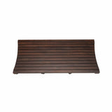 40" Dark Brown Teak Wood Bath Mat