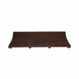 40" Dark Brown Teak Wood Bath Mat