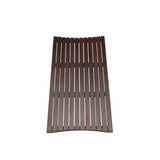 40" Dark Brown Teak Wood Bath Mat