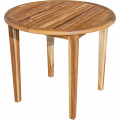 36" Natural Rounded Solid Wood Outdoor Dining Table