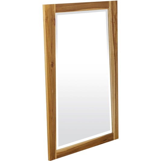 Solid Teak Wall Mirror In Natural Finish