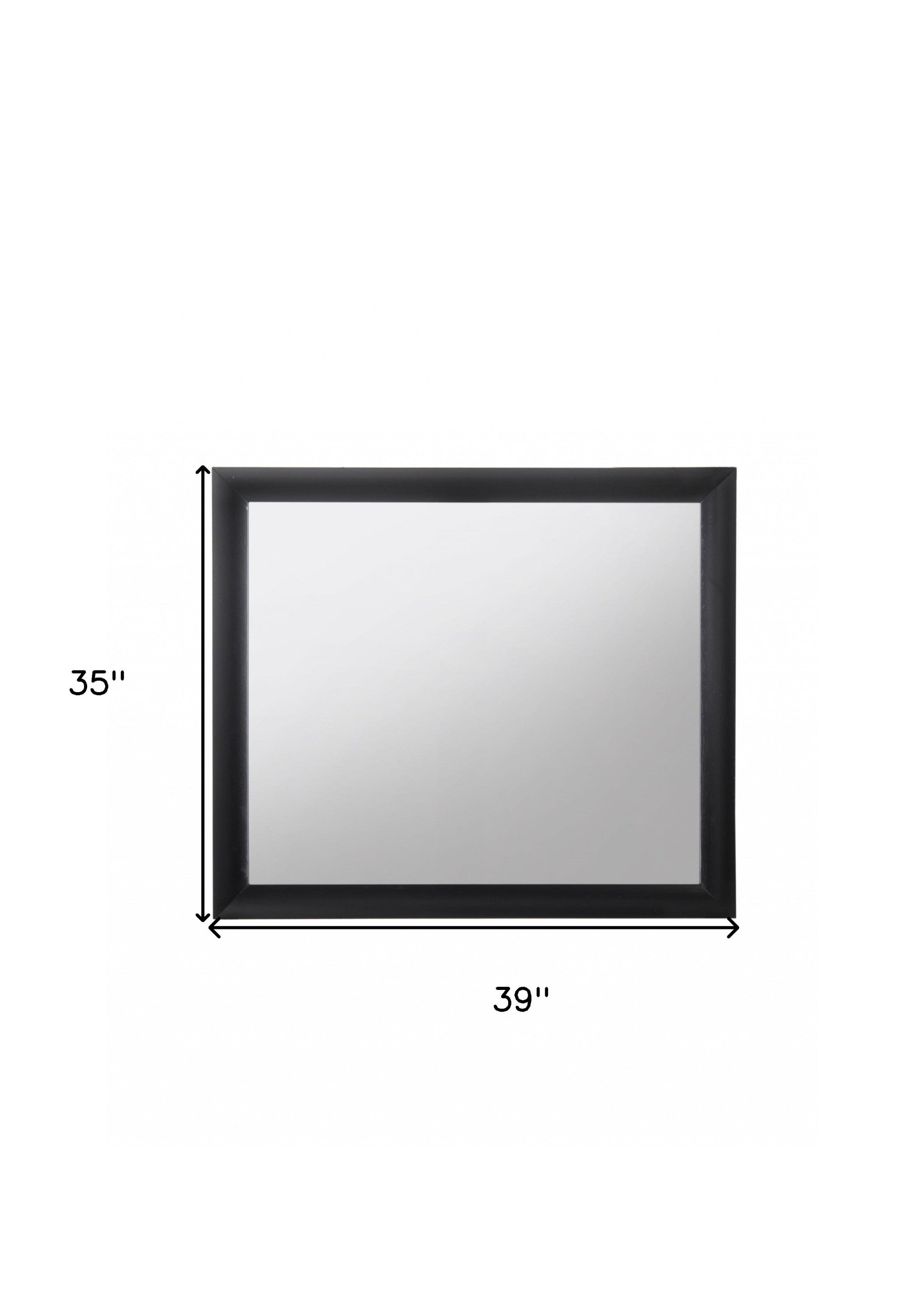 35" Black Accent Mirror