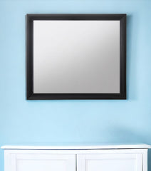 35" Black Accent Mirror