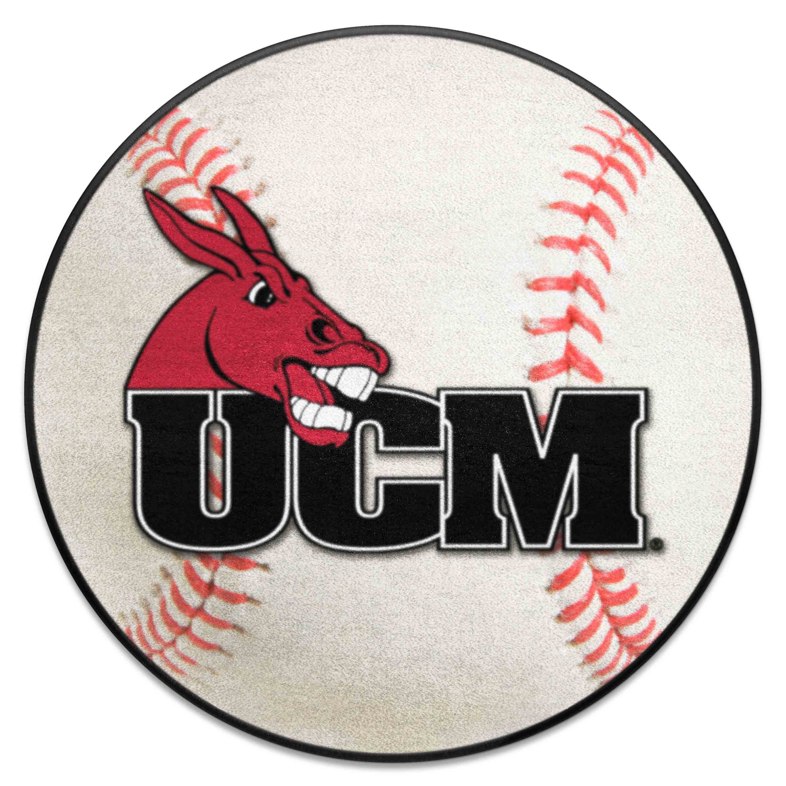 Central Missouri Mules Baseball Rug - 27in. Diameter