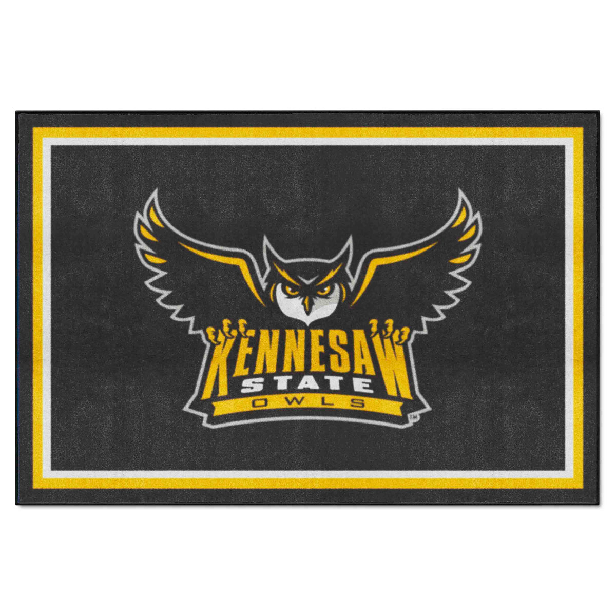 Kennesaw State Owls 5ft. x 8 ft. Plush Area Rug - Kennesaw State