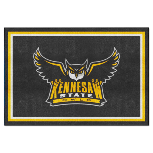 Kennesaw State Owls 5ft. x 8 ft. Plush Area Rug - Kennesaw State