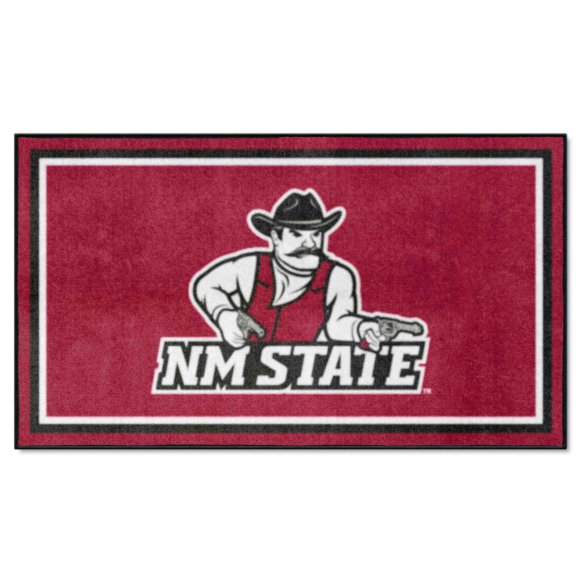 New Mexico State Lobos 3ft. x 5ft. Plush Area Rug