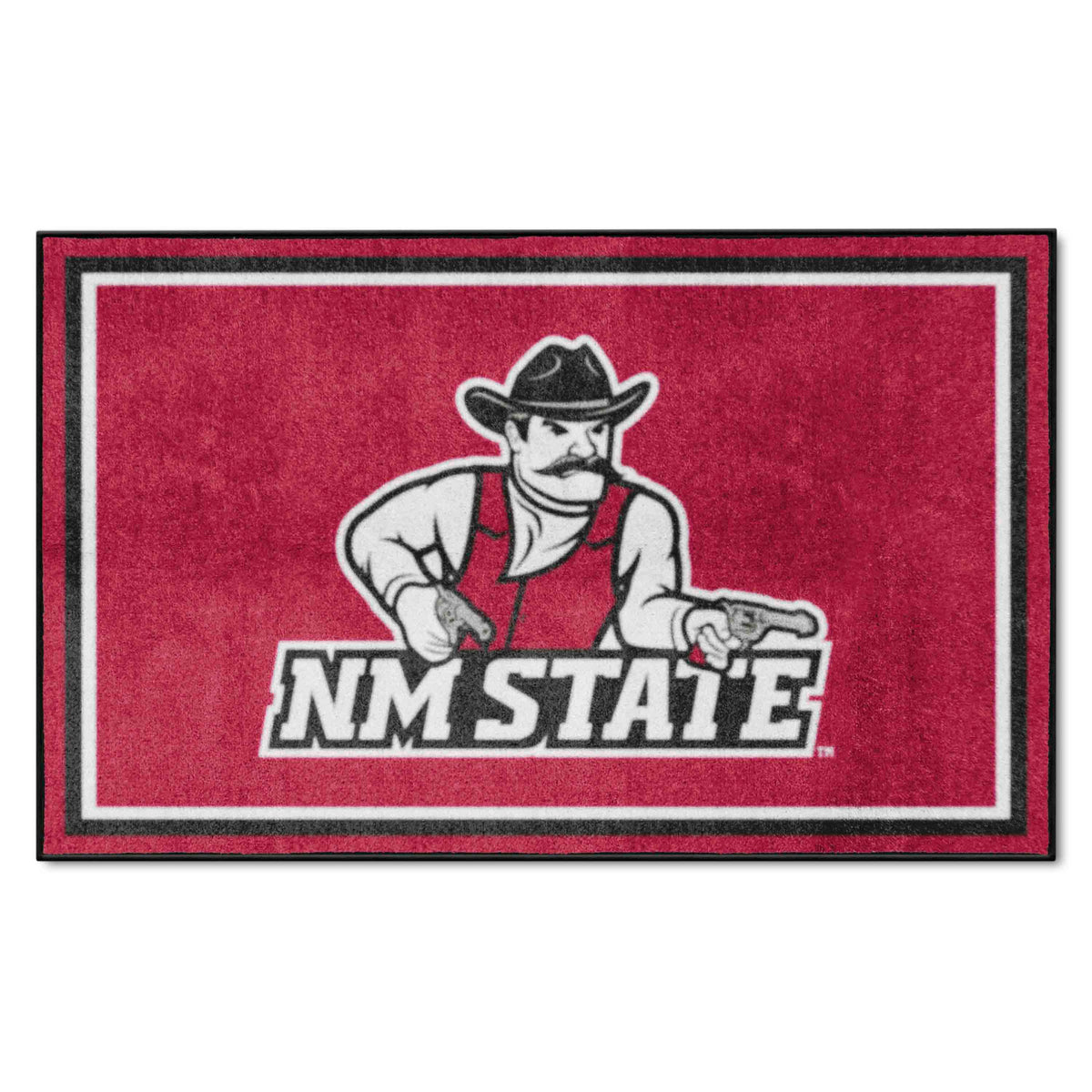 New Mexico State Lobos 4ft. x 6ft. Plush Area Rug