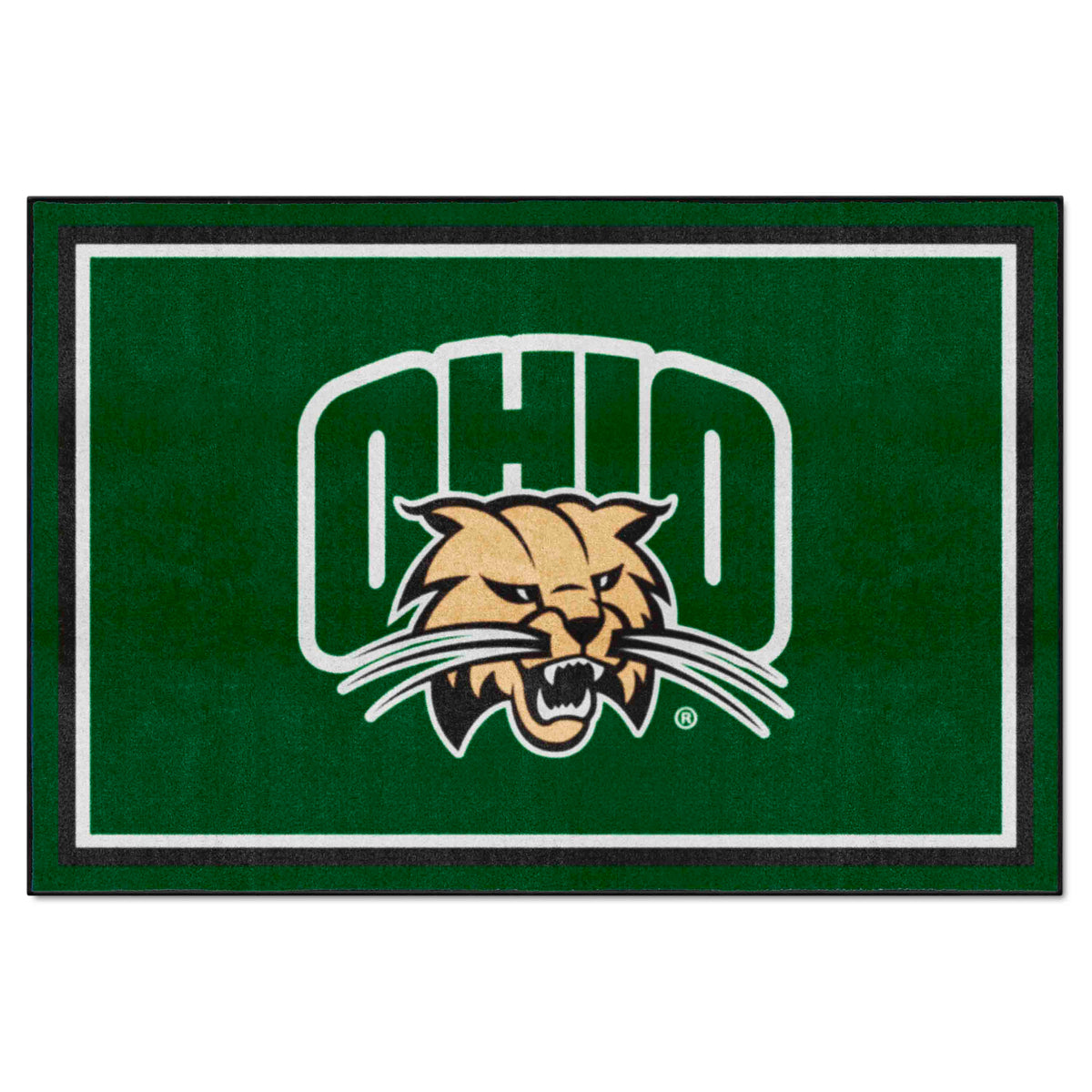 Ohio Bobcats 5ft. x 8 ft. Plush Area Rug - Ohio