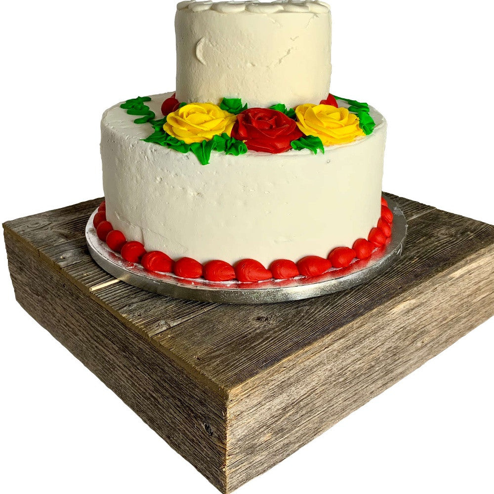 Natural Weathered Gray Cake Stand