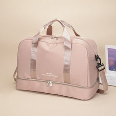 Detachable Strap Nylon Oversize Travel Bag - Trendsi