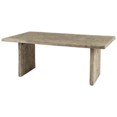 80" Gray Solid Wood Sled Base Dining Table - Homeroots