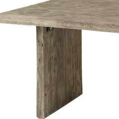 80" Gray Solid Wood Sled Base Dining Table - Homeroots