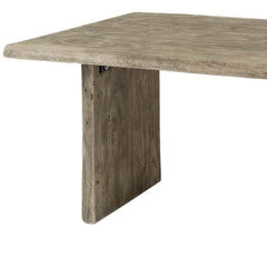 80" Gray Solid Wood Sled Base Dining Table - Homeroots