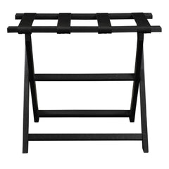 Earth Friendly Black Folding Luggage Rack With Black Straps