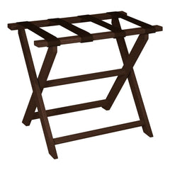 Earth Friendly Brown Folding Luggage Rack With Brown Straps