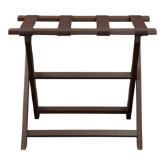 Earth Friendly Brown Folding Luggage Rack With Brown Straps