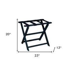 Earth Friendly Navy Blue Folding Luggage Rack With Navy Straps