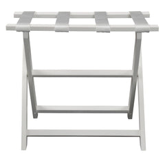 Earth Friendly White Folding Luggage Rack With White Straps