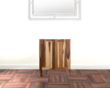 24" Shades Of Brown Solid Teak Wood Wall Mounted Accent Cabinet