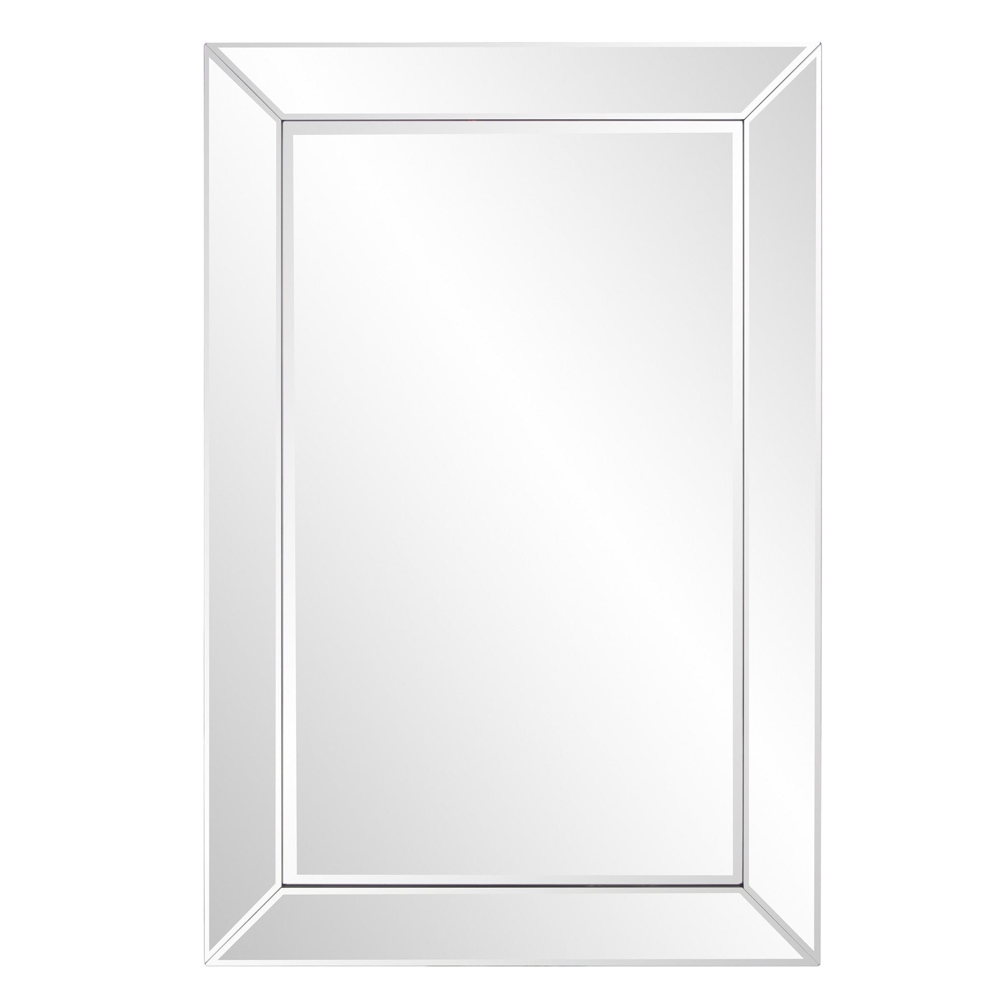 36" x 24" Mirrored Frame Hanging Accent Mirror - Homeroots