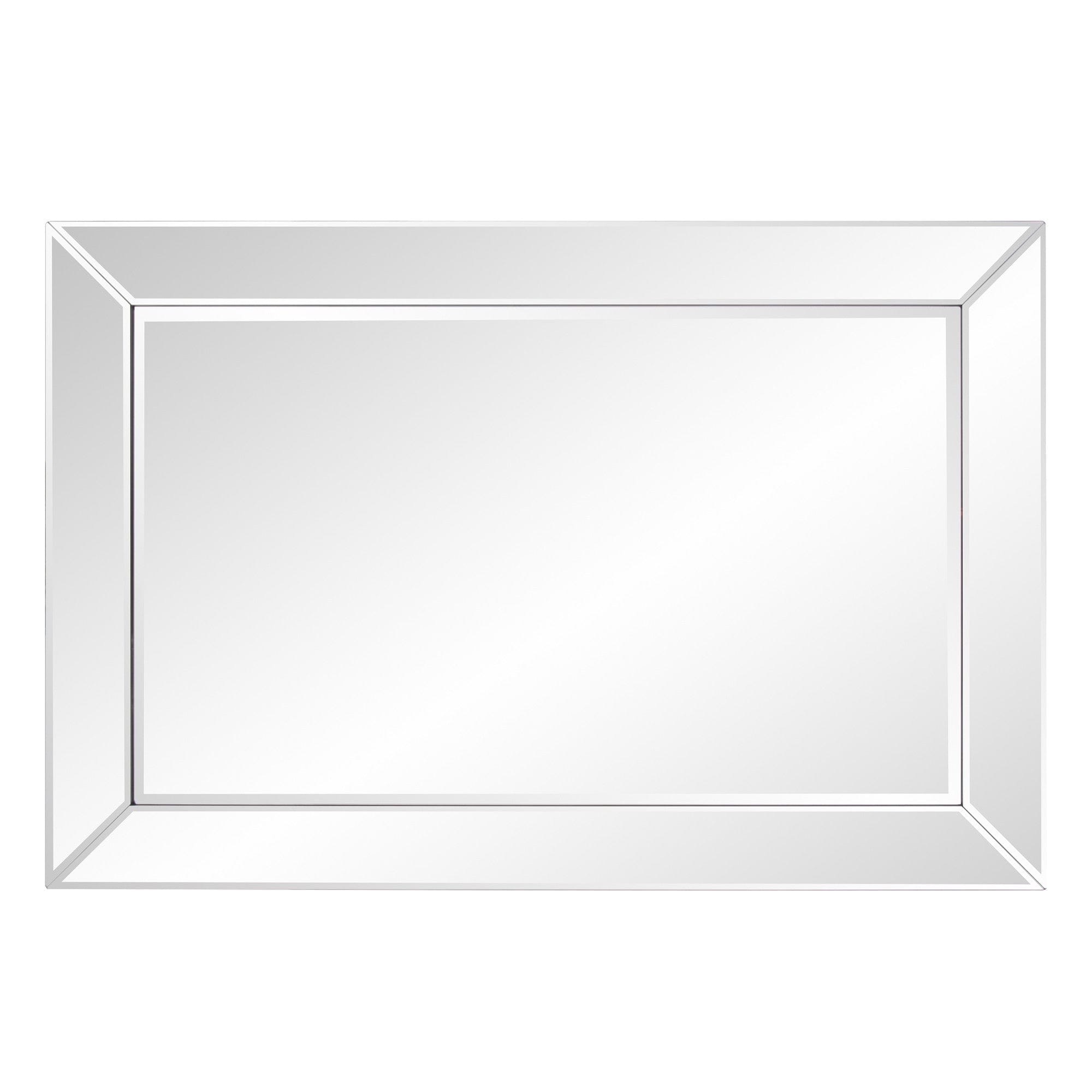 36" x 24" Mirrored Frame Hanging Accent Mirror - Homeroots