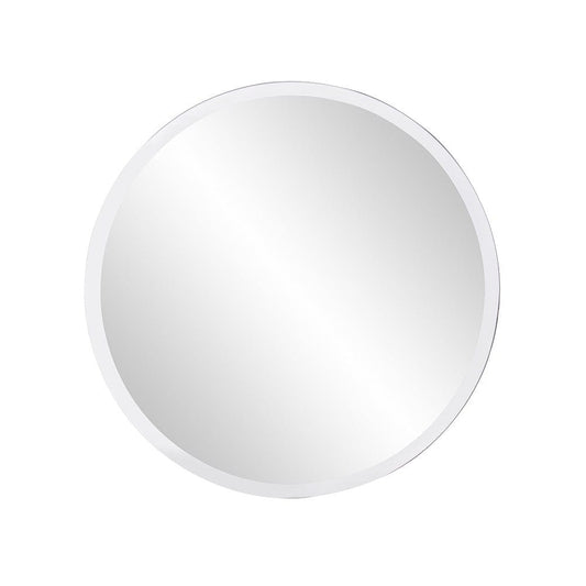 12" Clear Round Beveled Edge Accent Mirror - Homeroots