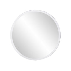 12" Clear Round Beveled Edge Accent Mirror - Homeroots