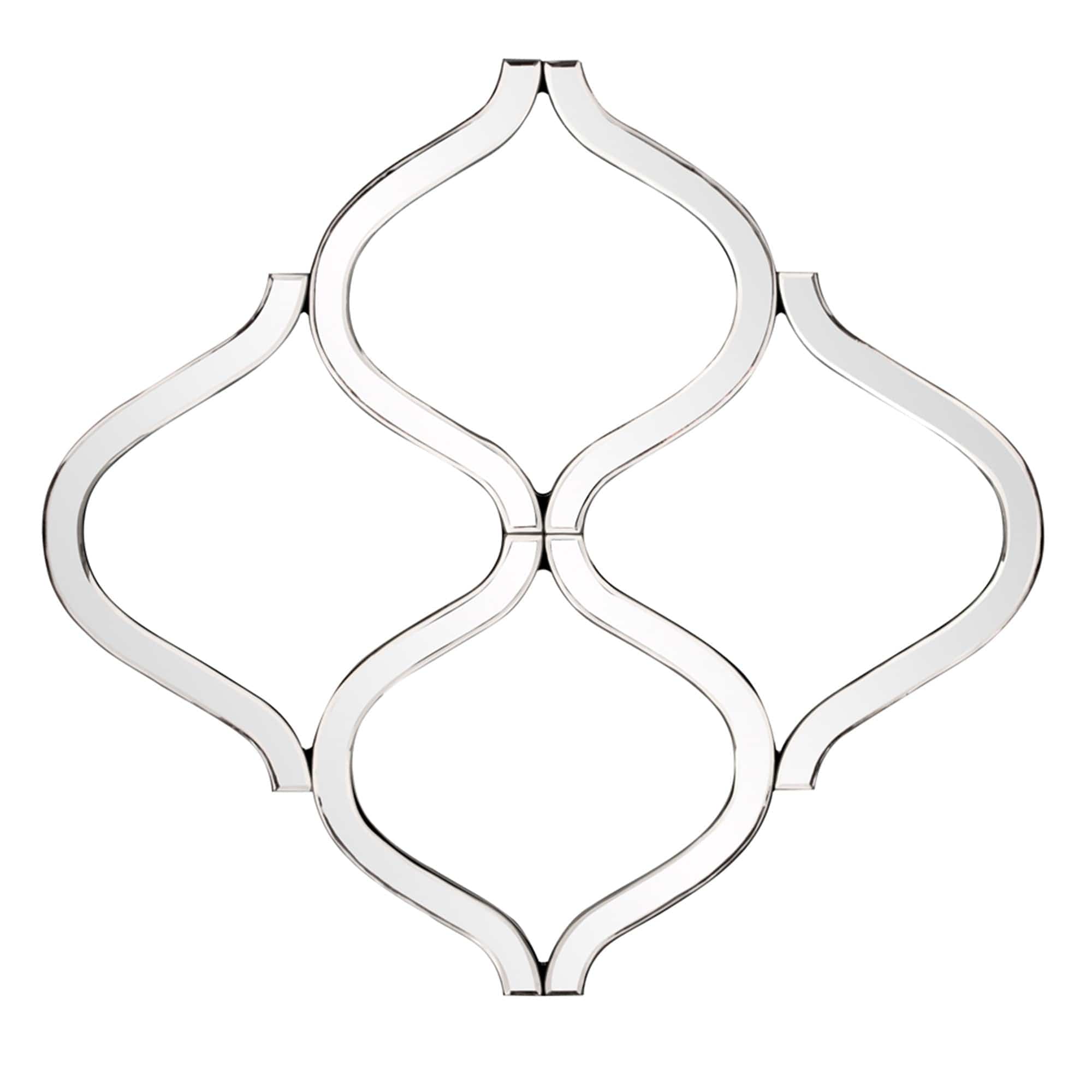 Interlocking Mirrored Curved Shapes With Beveled Edge