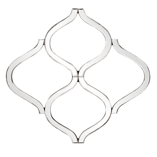 Interlocking Mirrored Curved Shapes With Beveled Edge