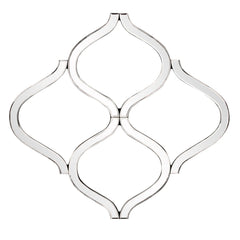 Interlocking Mirrored Curved Shapes With Beveled Edge