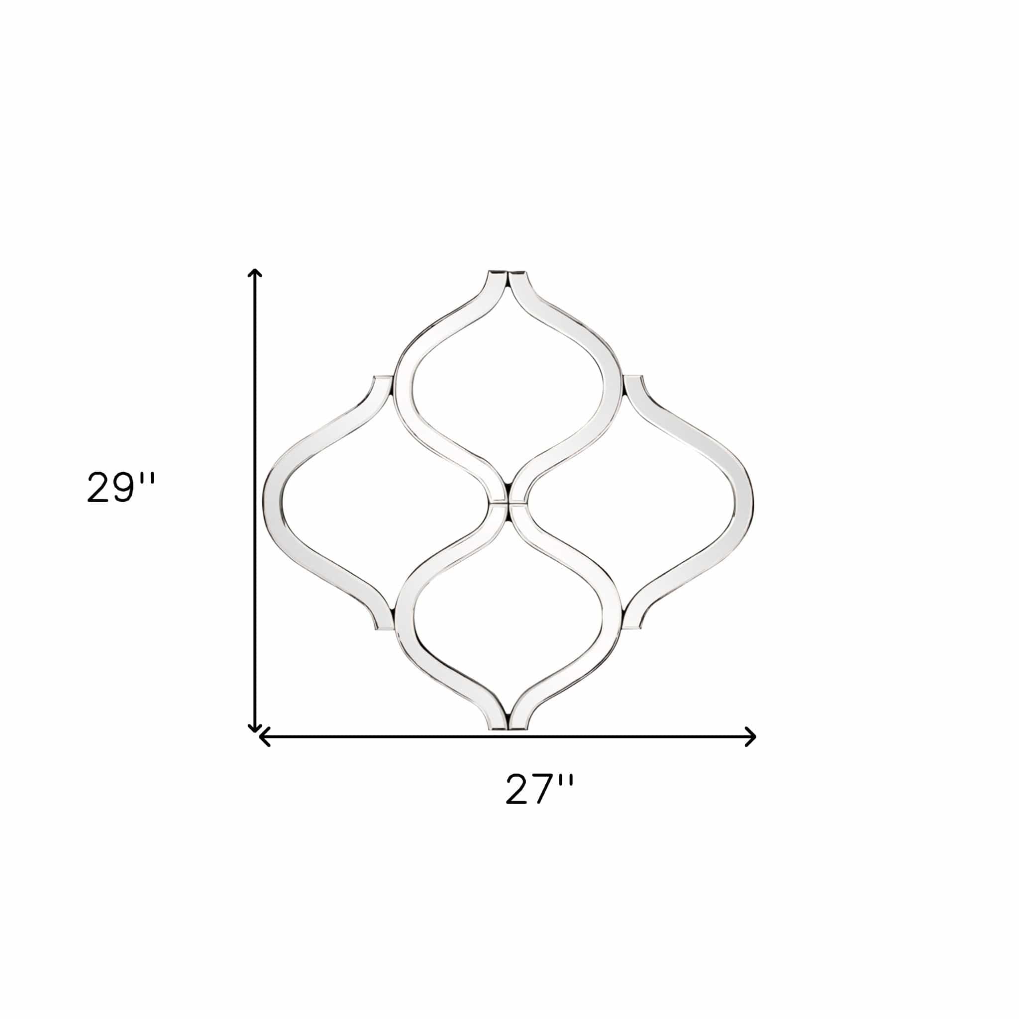 Interlocking Mirrored Curved Shapes With Beveled Edge - Homeroots