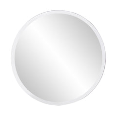 28" Gray Round Unframed Accent Mirror