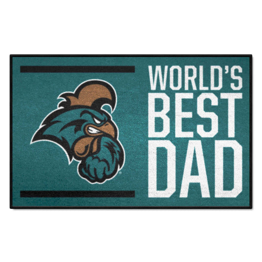 Coastal Carolina Chanticleers World's Best Dad Starter Mat Accent Rug - 19in. x 30in.