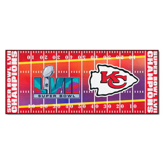 Kansas City Chiefs Super Bowl LVII Football Field Runner