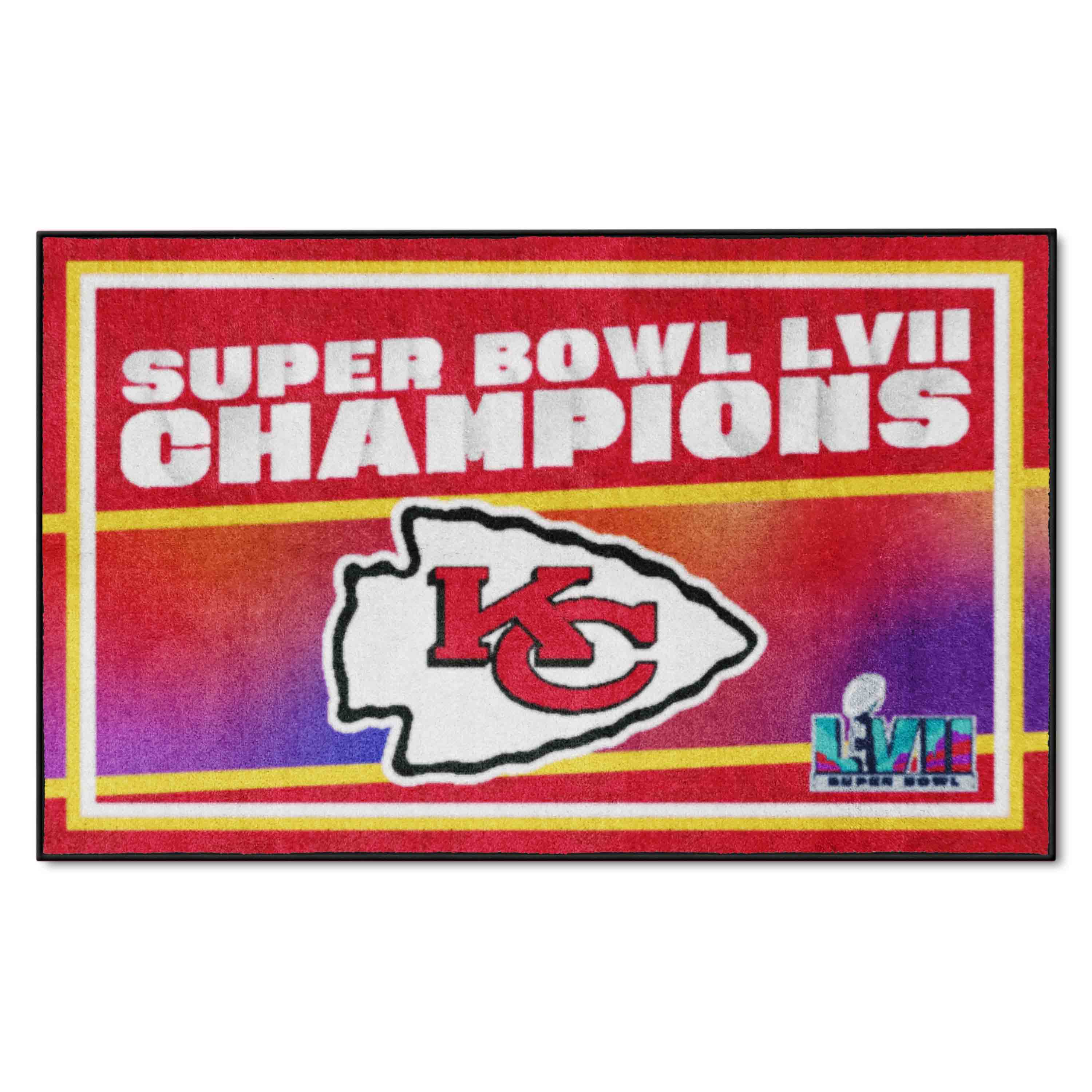 Kansas City Chiefs Super Bowl LVII 4x6 Rug