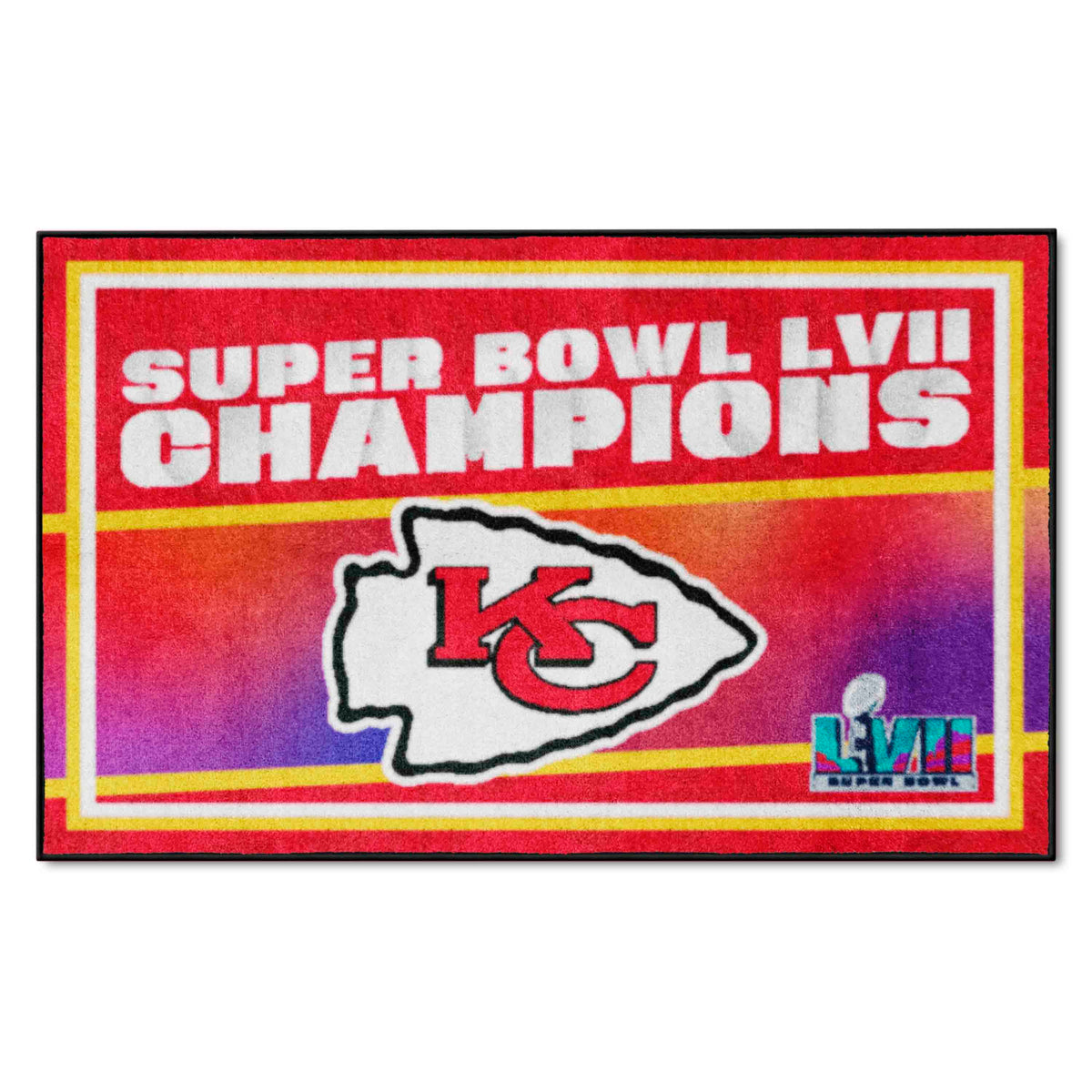 Kansas City Chiefs Super Bowl LVII 4x6 Rug